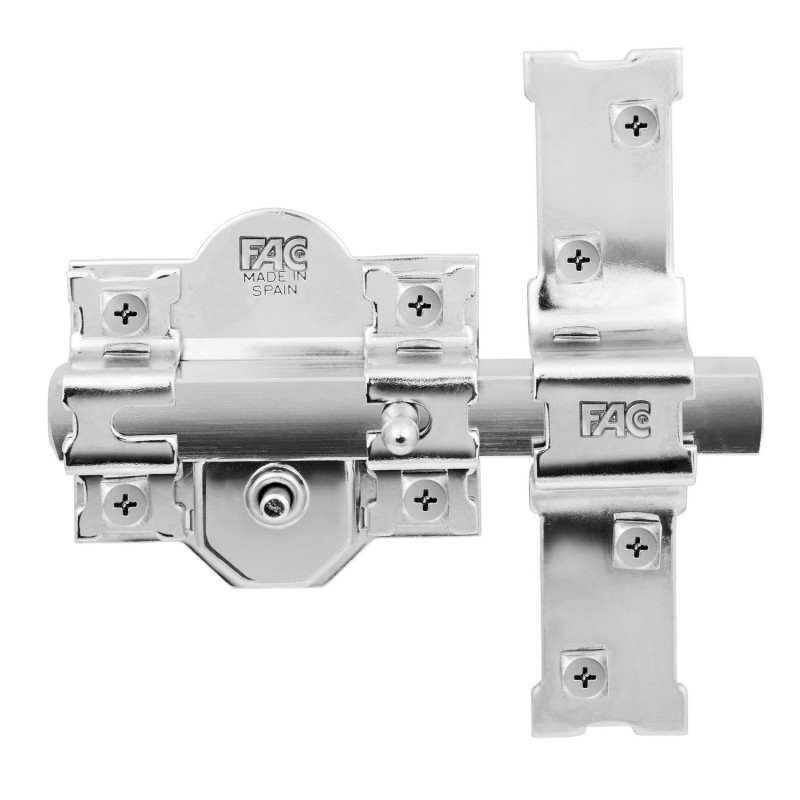 Cerrojo de seguridad FAC 301/R 80 llave - botón de 80mm , bombillo 50mm , niquelado