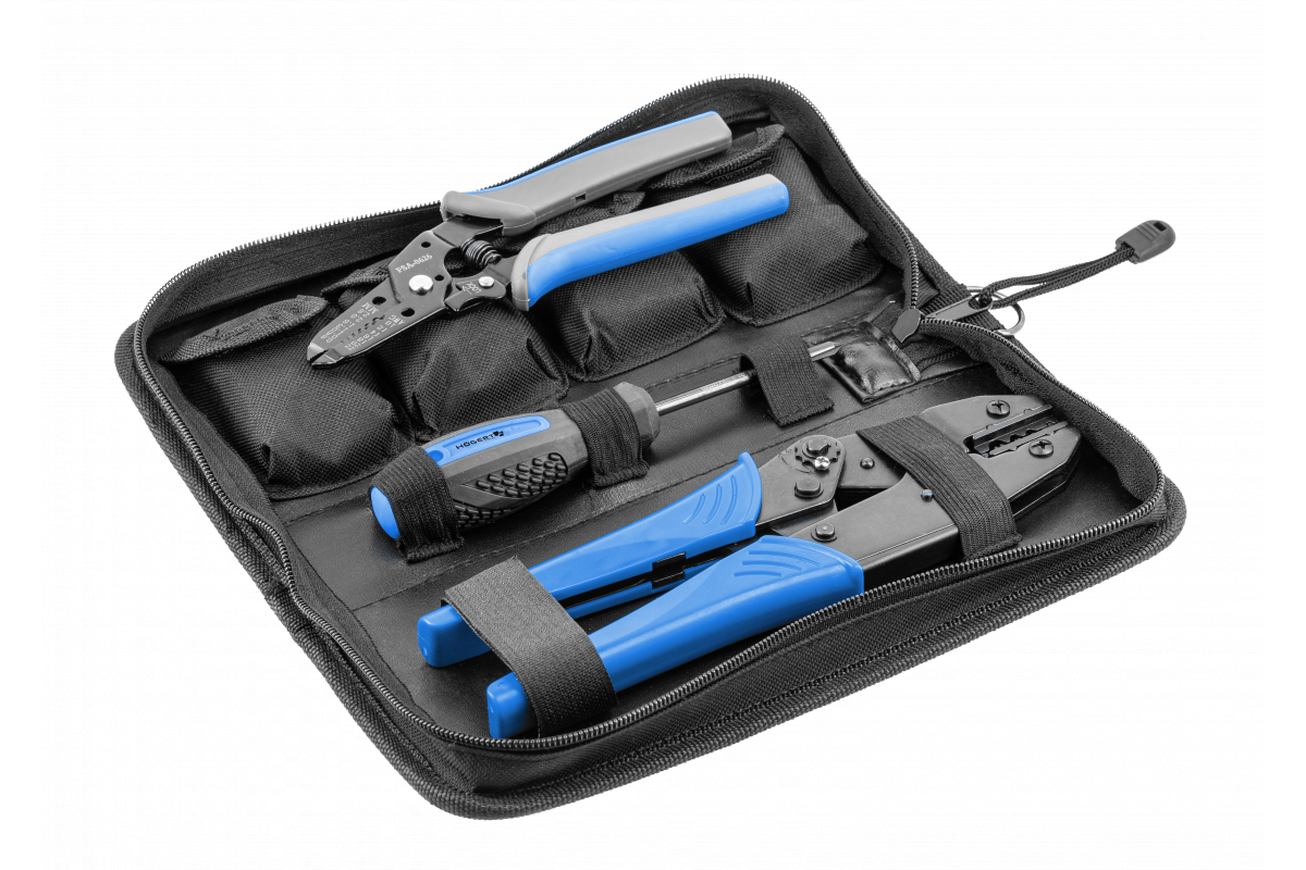 CONJUNTO DE ALICATES CON MATRICES INTERCAMBIABLES PARA ENGASTAR TERMINALES ELÉCTRICOS