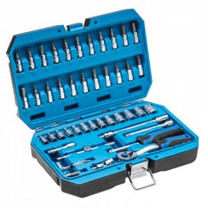 JUEGO DE HERRAMIENTAS 46 uds CrV, CARRACA 1/4