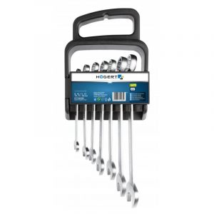 JUEGO DE LLAVES PLANAS Y DE ESTRELLA 7 uds., med.. 8-19 mm, CrV