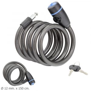 CABLE BICI ESPIRAL CON LLAVE