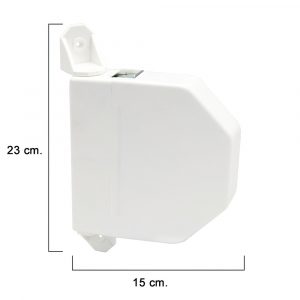 RECOGEDOR PERSIANA ABATIBLE BLANCO CINTA 22 mm.