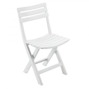SILLA RESINA PLEGABLE BLANCA
