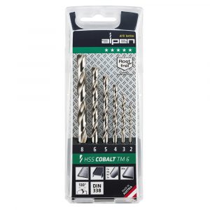 ESTUCHE BROCAS ALPEN COBALTO 6 PIEZAS