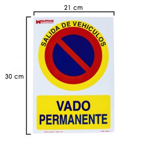 CARTEL DE VADO PERMANENTE