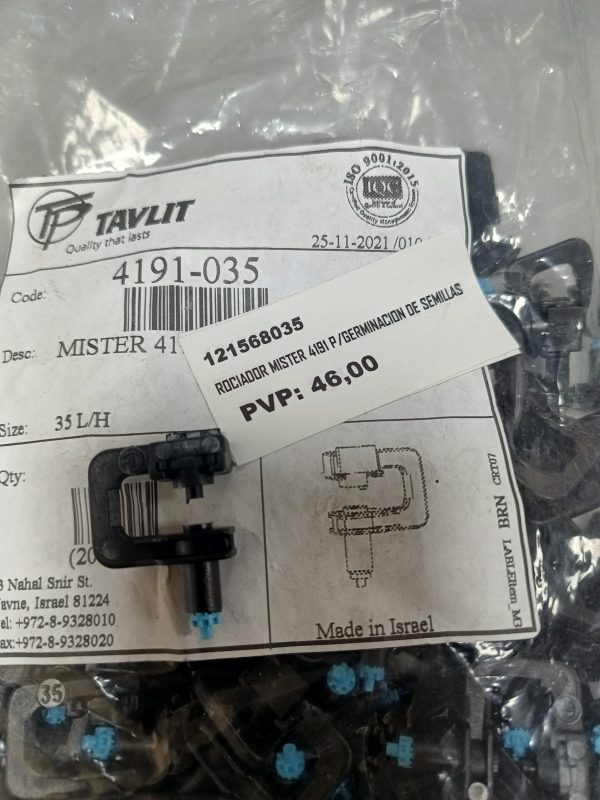 ROCIADOR MISTER 4191 PARA GERMINACIÓN DE SEMILLAS BOLSA 100UDS