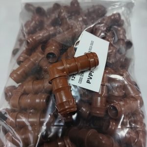 CODO CONEXION 16MM PE MARRON BOLSA 100UDS