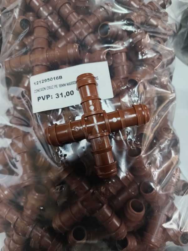 CRUZ 16MM PE MARRON BOLSA 100UDS