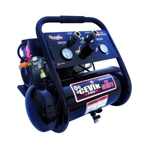 COMPRESOR SILENCIOSO CEVIK PRO SIN ACEITE 6 LITROS 1HP CA-PRO6SILENT