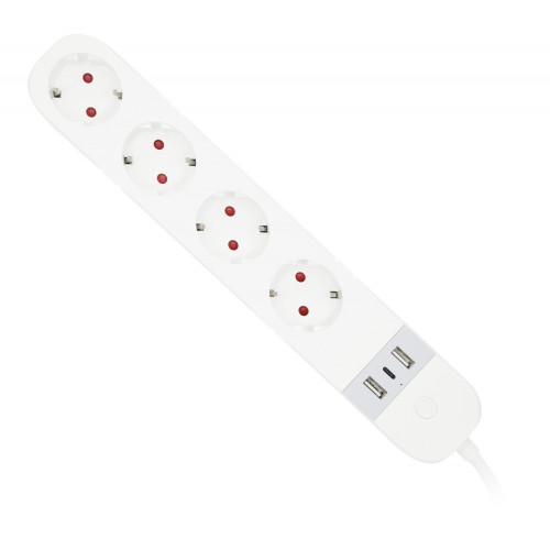 BASE MÚLTIPLE 4T+2USB+USB-C ENERGEEKS EG-BW003MC
