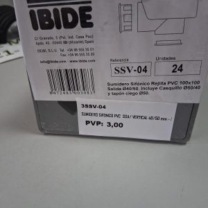 SUMIDERO SIFÓNICO PVC
