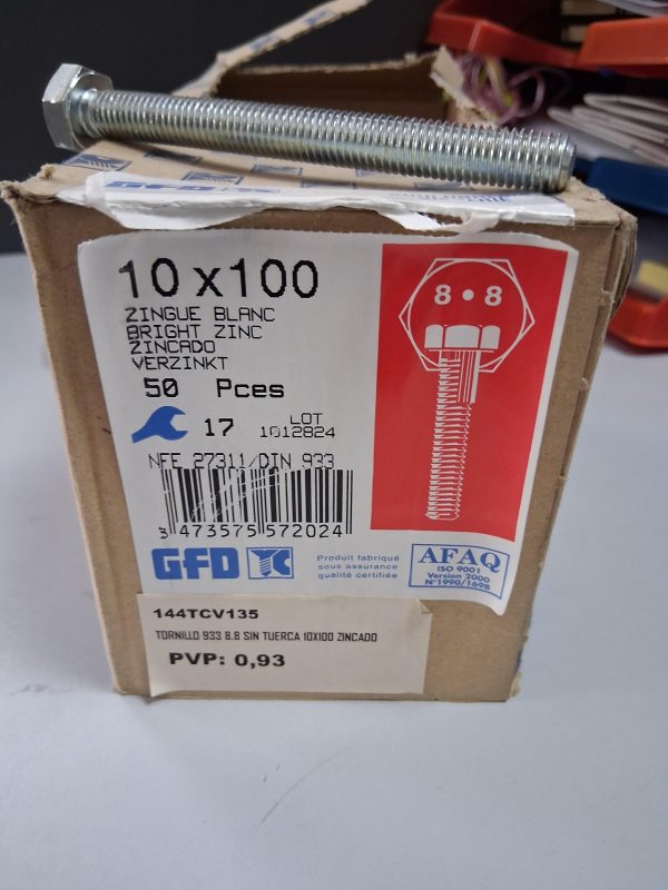 TORNILLO SIN TUERCA ZINCADO 8.8