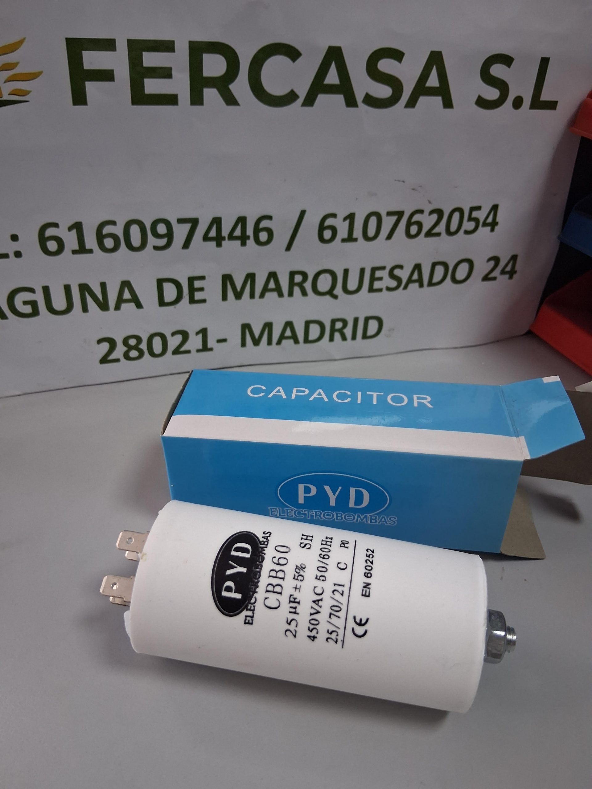 CONDENSADOR 25 MF PYD