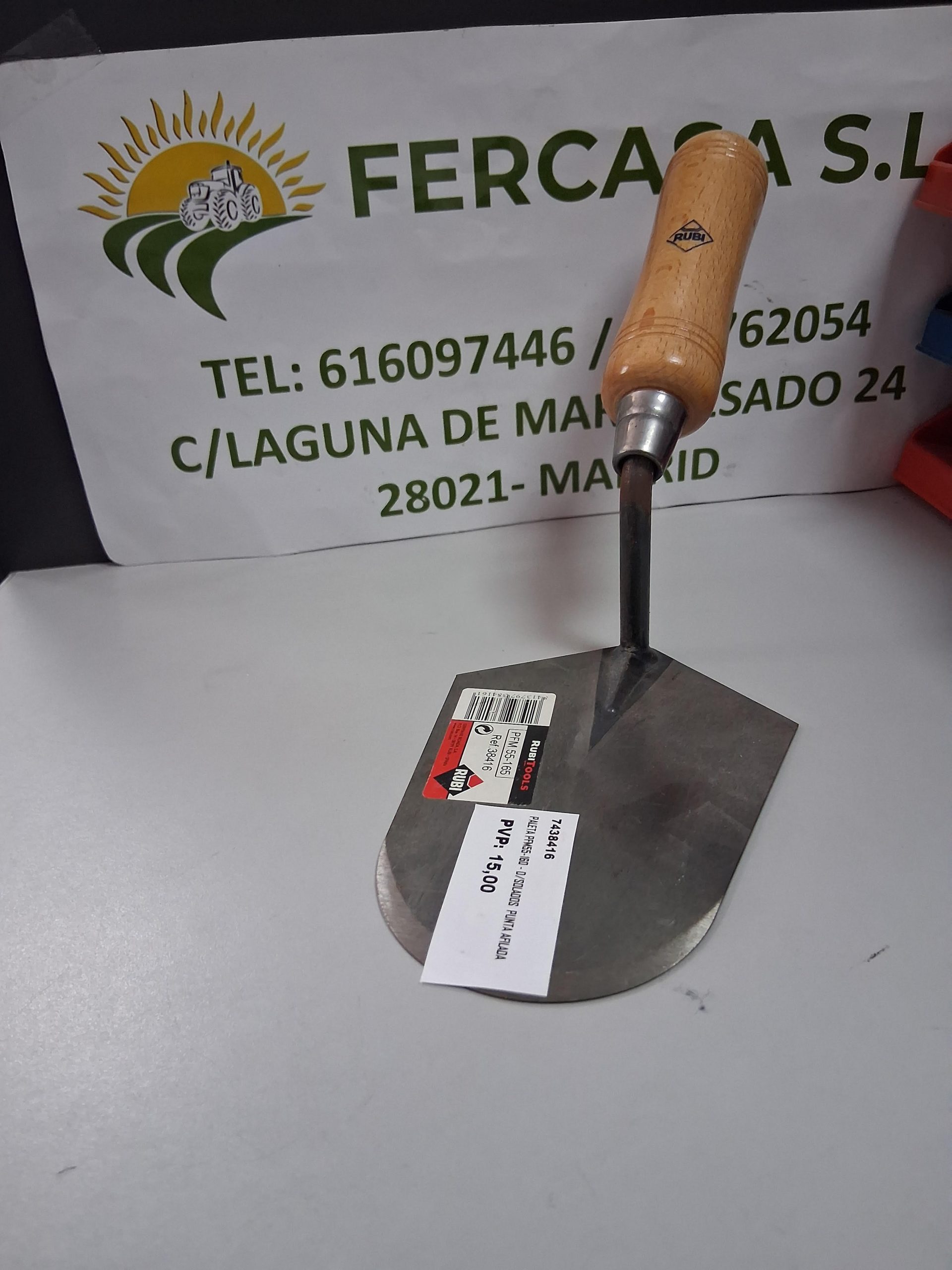 PALETA RUBITOOLS  PUNTA AFILADA