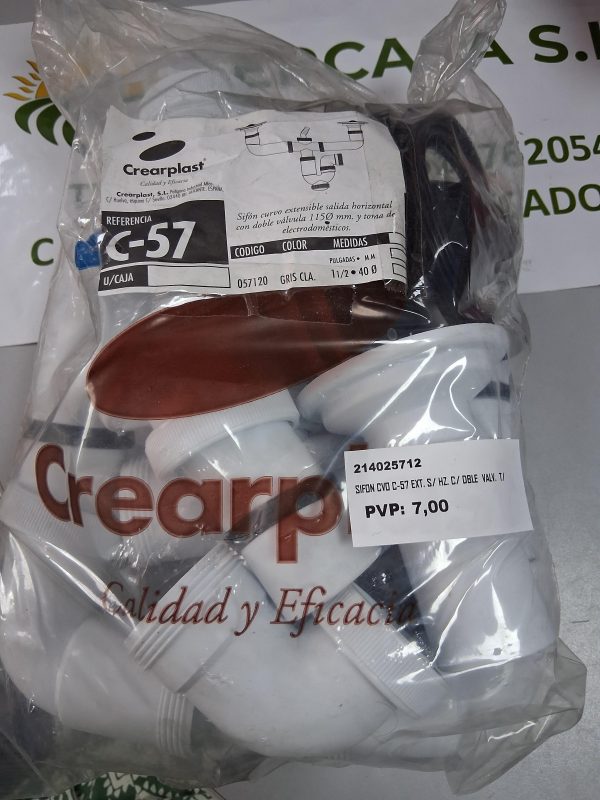 SIFON CURVO C-57 CREARPLAST - Imagen 2