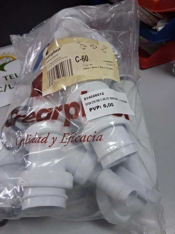 SIFON CURVO C-60 CREARPLAST - Imagen 2